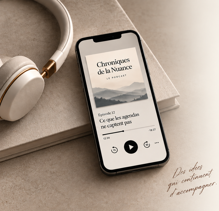 Chroniques de la Nuance — le podcast. Des idées qui continuent d’accompagner.